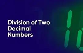 Division of two decimal numbers