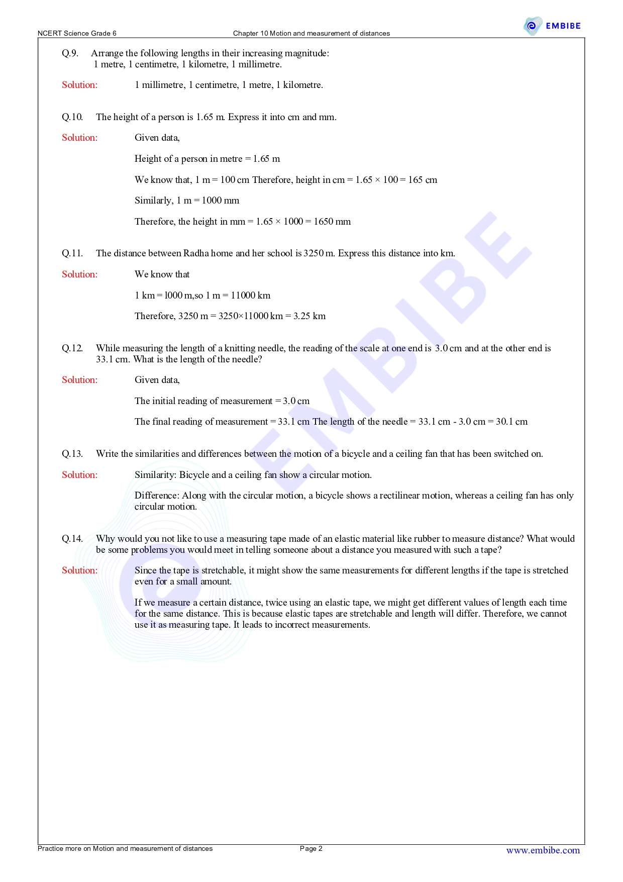 NCERT Solutions for Class 6 Science Chapter 10