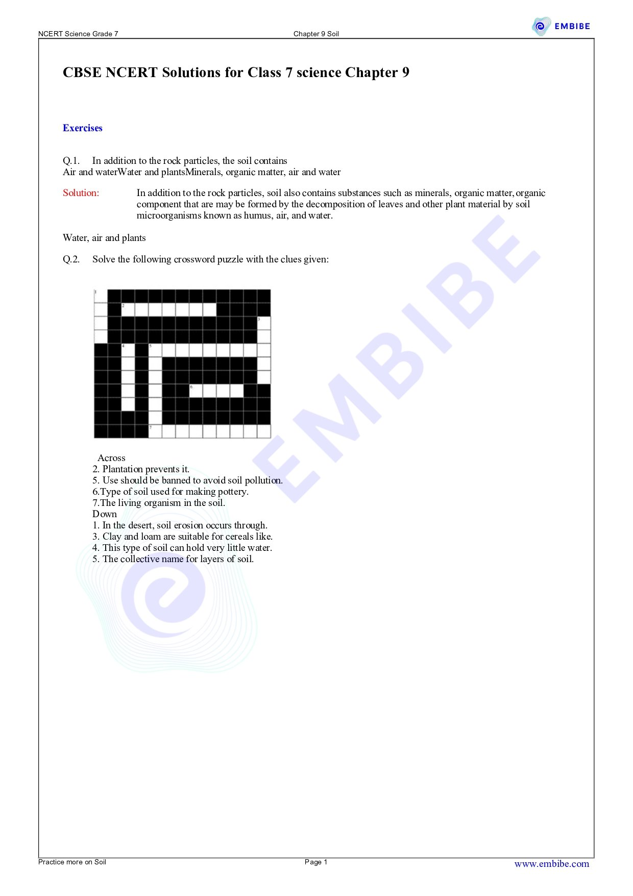 NCERT Solutions For Class 7 Science Chapter 9